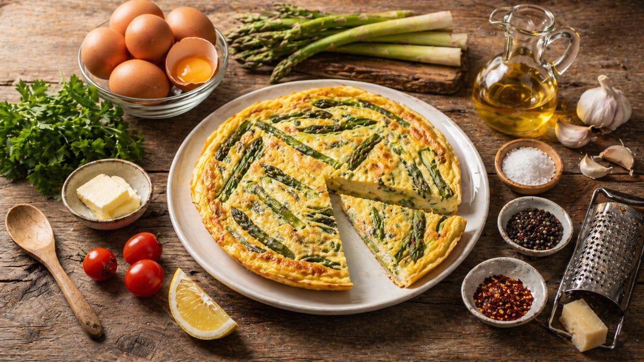 Frittata di asparagi e pecorino