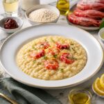 Risotto al limone di Sorrento e gamberi rossi: il primo profumato della domenica pronto in 22 minuti