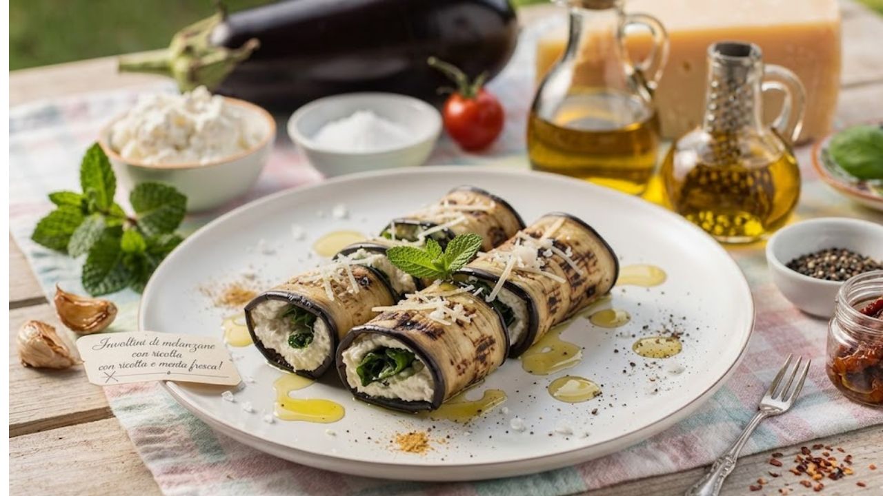 Involtini di melanzane con ricotta