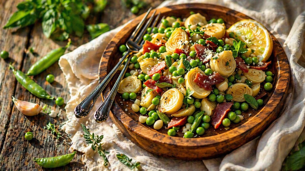 Vignarola romana con carciofi