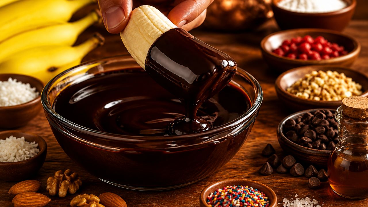 Banane ricoperte di cioccolato