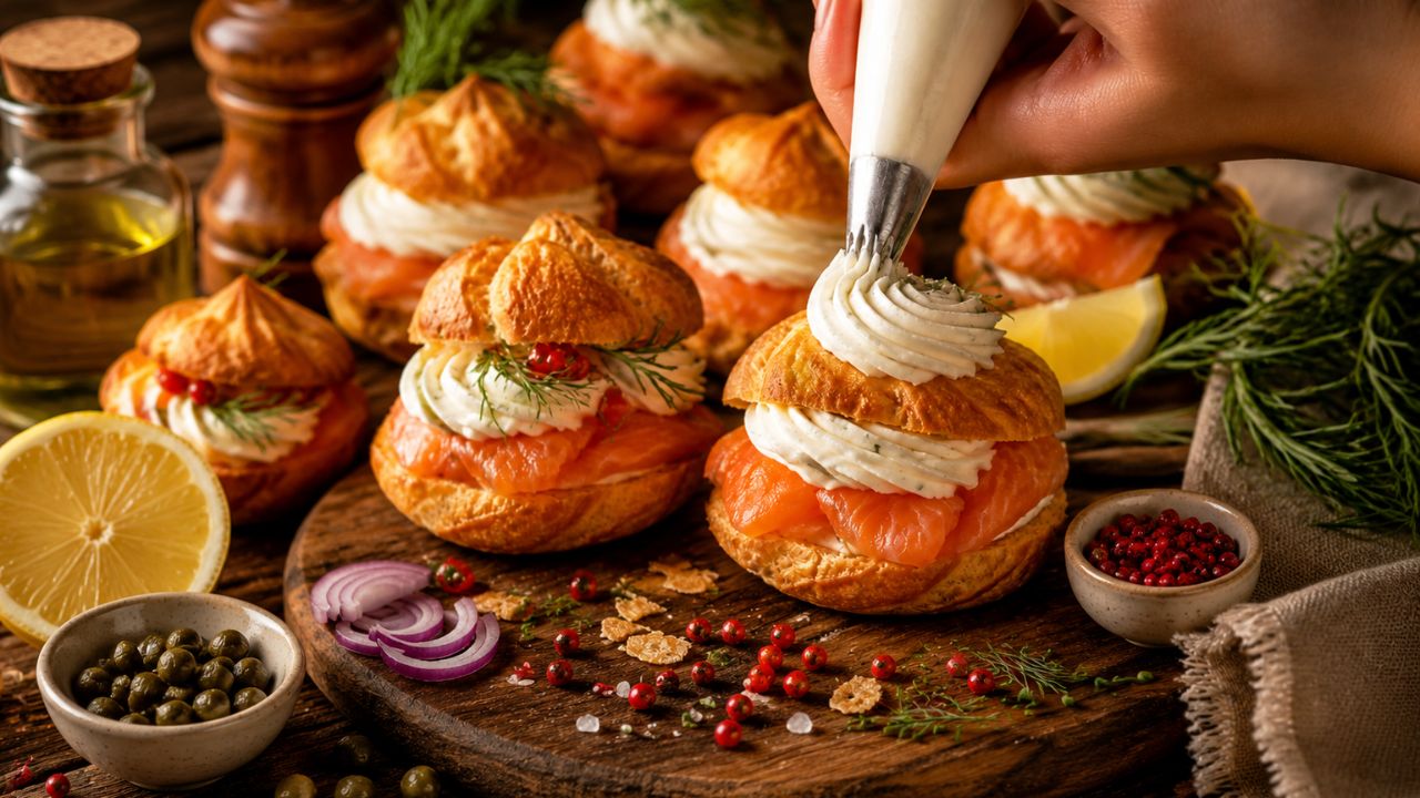 Bignè salati al salmone