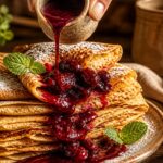 Crepes integrali con marmellata di ciliegie: la colazione sana leggera e gustosa sotto 250 calorie giornaliere