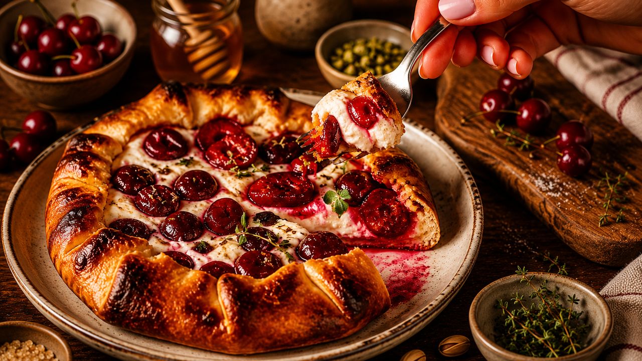 Crostata ricotta e ciliegie calabrese