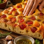 Focaccia barese con pomodorini: la ricetta originale con Pane di Altamura soffice e irresistibile pugliese