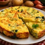 Frittata di patate e zucchine al forno soffice e saporita: la ricetta facile pronta rapidamente oggi