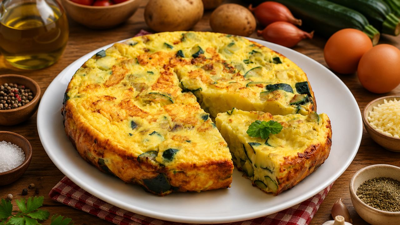 Frittata di patate e zucchine al forno